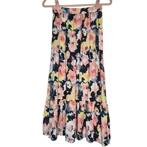 Loft Outlet Floral Pull On Midi Skirt